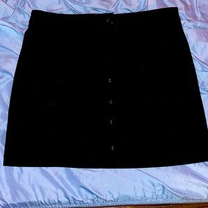 a black mini pencil skirt from forever 21